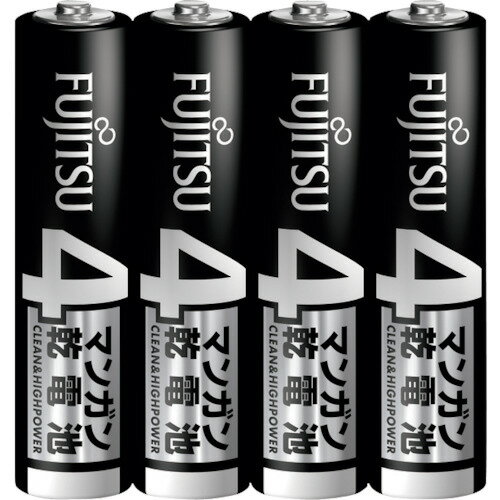 ■【3個までメール便で発送可能】[マンガン電池]FDK（株） 富士通 マンガン 黒 単4形 （4本入） R03U(4S..