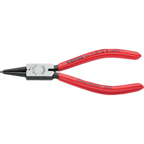■[スナップリングプライヤー]KNIPEX社 クニペックス　穴用スナップリングプライヤー　8−13mm　4411-J0 1丁【446-7973】【代引不可商品】【メール便1個まで対象商品】