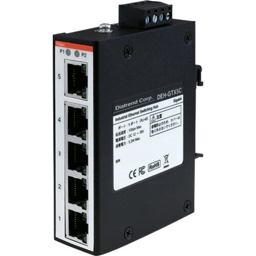 ダイヤトレンド（株） Diatrend 産業用イーサネットスイッチングハブ ギガビットタイプ DEH-GTX5C 1台