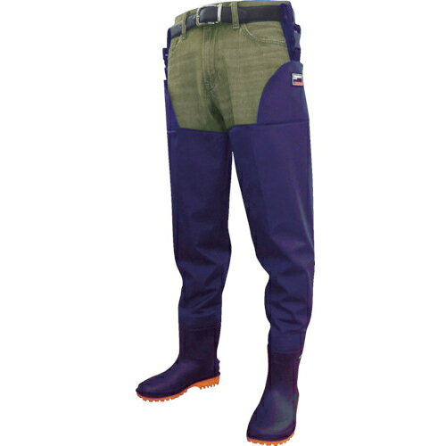 [胴付長靴]トラスコ中山（株）　TRUSCO　PVC軽作業用ヒップウェーダー　24．0cm　THLW240　1足【836-47..