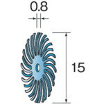 ■[軸付砥石]ミニター（株） Minimo ラバーブラシ ＃400 φ15 （20個入） NA3503 1Pk【代引不可商品】【..