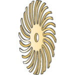 ■[軸付砥石]ミニター（株） Minimo ラバーブラシ ＃80 φ25 （20個入） NA3553 1Pk【代引不可商品】【メ..