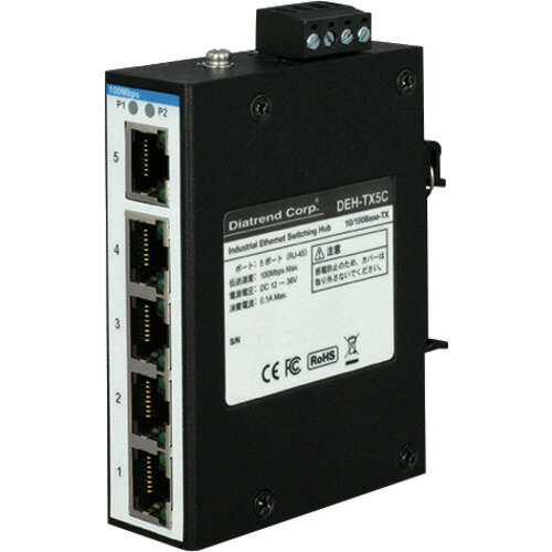 ダイヤトレンド（株） Diatrend 産業用イーサネットスイッチングハブ 100Base−TXタイプ DEH-TX5C 1台