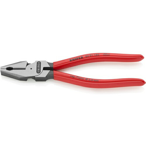 Pressure Pliers - ■[ペンチ]KNIPEX社 KNIPEX 強力型ペンチ プラスチックハンドル 180mm 0201-180 1丁【446-7094】【代引不可商品】【メール便1個まで対象商品】