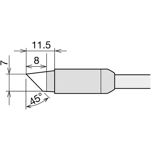 ■[ステーション型はんだこて]太洋電機産業（株） グット 交換コテ先（RX−8シリーズ） RX-85HRT-7BC 1本..