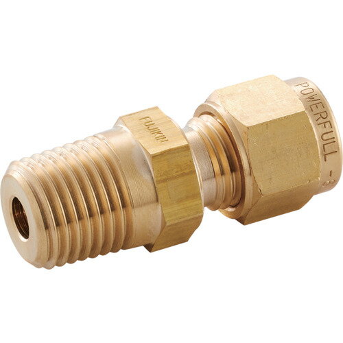 [くい込み管継手（ユニオン）]（株）フジキン Fujikin　黄銅製パワフルロック継手＿4．9MPa＿PDW PDWH-10C-R 1個【654-9331】