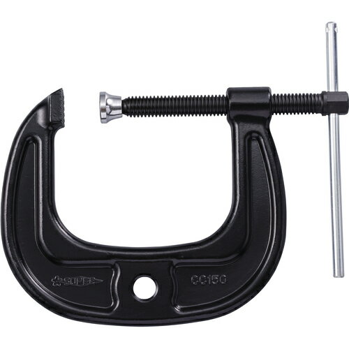 [シャコ万力]（株）スーパーツール スーパー シャコ万力（C型）強力ワイドタイプ 150mm カチオン電着塗..