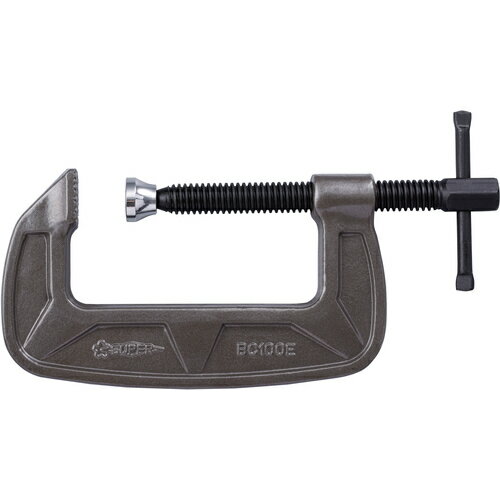 [シャコ万力]（株）スーパーツール スーパー シャコ万力（バーコ型）100mm メタリックグレー焼付塗装 B..