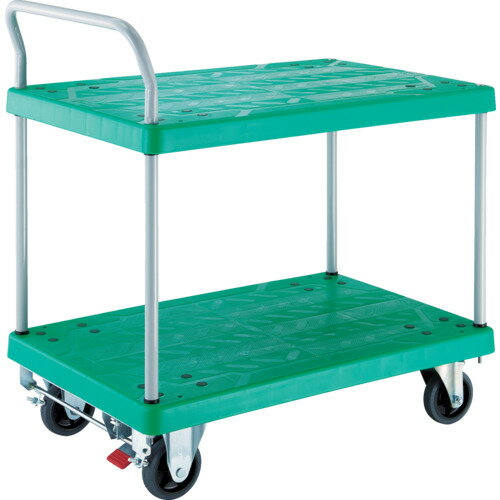 樂天商城 - [樹脂製運搬車]【送料無料】トラスコ中山（株） TRUSCO 樹脂台車 グランカート 2段片袖 900X605 ストッパー付 TP904S 1台【代引不可商品・メーカー直送】【北海道・沖縄送料別途】【smtb-KD】【法人様方のみのお取扱いとなります】