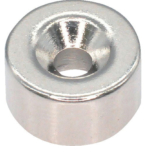 ■[ネオジム磁石]トラスコ中山（株） TRUSCO ネオジム丸形磁石 皿ねじ穴付 外径9mm×5mm M2 1個入 T09R05-M2 1個【115-6905】【代引不可商品】【メール便1個まで対象商品】