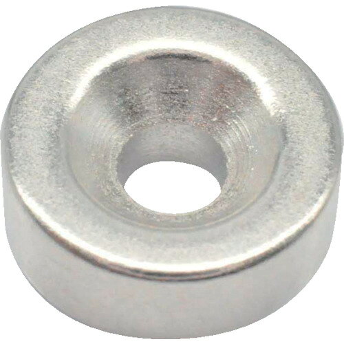 ■[ネオジム磁石]トラスコ中山（株） TRUSCO ネオジム丸形磁石 皿ねじ穴付 外径11mm×4mm M3 1個入 T11R04-M3 1個【115-6907】【代引不可商品】【メール便1個まで対象商品】