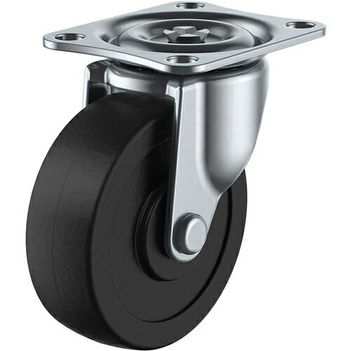 [プレート式ゴムキャスター]（株）ユーエイ ユーエイ プレート式 自在 キャスター ゴム 車輪径32mm Gタイプ G型 取付寸法30×24 G-32R 1個【342-2178】