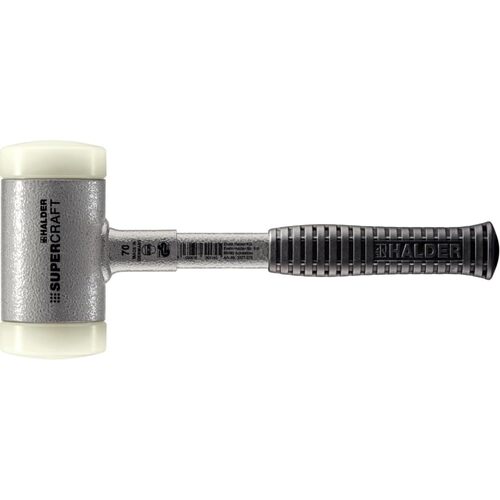 [ショックレスハンマー]【送料無料】ロームヘルド・ハルダー（株） HALDER SUPERCRAFTショックレス 無反動ハンマー 強化スチール製ハンドル 径（70）mm ナイロン（白） 3377.070 1本【北海道・沖縄送別】【smtb-KD】