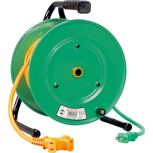 [コードリール（単相100V・逆配電型）]【送料無料】日動工業（株） NICHIDO 電工ドラム びっくリール アースなし 20m 1台【814-7348】【北海道・沖縄送料別途】【smtb-KD】