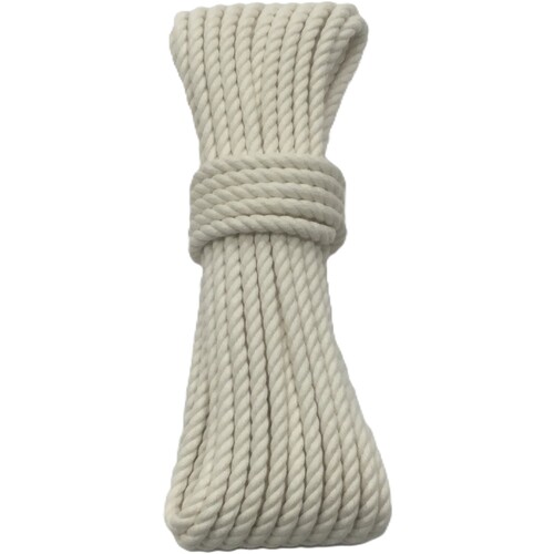[ロープ（綿）]（株）ユタカメイク ユタカ ロープ 綿ロープ3ツ打 6φ×10m A-61 1巻【367-4380】