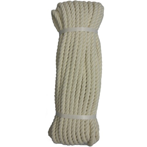 [トラックロープ]（株）ユタカメイク ユタカ ロープ 綿作業用ロープ 9mm×20m WRC-2 1巻【367-8075】