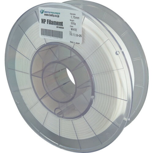 【特長】●汎用のFDM方式3Dプリンターで使用できる軟質フィラメントです。●ゴムライクな柔らかさをもつ軟質フィラメントです。●軟質でありながら、フィラメント形状の時点では剛性があります。【仕様】●色：白●サイズ：太さ1.75mm×約230m...