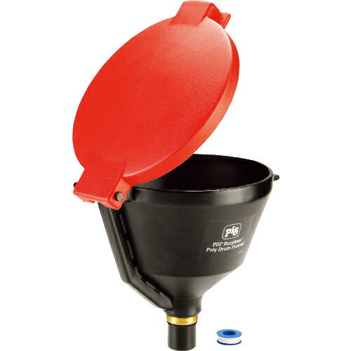 【特長】●通気管つきで、液体を注入しても逆流せず、通気のために排気口を開ける必要がありません。●フタは施錠でき、誤注入の心配がありません。●スチール製、プラスチック製のドラム缶に使用することができます。●真鍮製のネジつき挿入部は、ドラム缶注入口にぴったりフィットします。【用途】●ドラム缶用の漏斗として。●プラスチック製ドラム缶に。【仕様】●直径(mm)：343●高さ(mm)：353●色：赤幅34.3cm×奥行41.3cm×高さ35.3cm【材質／仕上】●ポリエチレン【注意】●60℃以上の液体には使用しないでください。【原産国（名称）】アメリカ【質量】1.800【質量単位】KG【グリーン商品】【エコ対象商品】【JANコード】4560139796879【メーカー名】エー・エム・プロダクツ（株）【関連キーワード：ものづくりのがんばり屋楽天市場店 研究用品 ボトル・容器 缶用コック・カバー 各種缶オプション Laboratory Supplies Bottles/Containers Cocks/Covers for Cans】