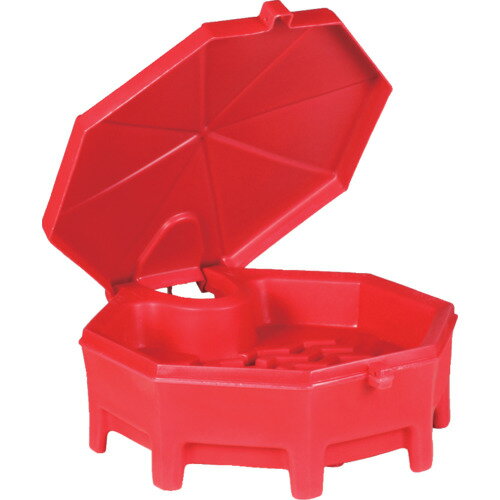 【特長】●200Lドラム缶（日本製・外国製）にフィットします。●ヒンジつきのフタは、外部からの異物などの混入を防ぎます。●約10cmのハイサイドウォール、ファンネル内面のジグザグ突起により、液体の飛散を防ぎます。●耐久性の高いポリエチレン製。錆や腐食がありません。【用途】●ドラム缶用の漏斗【仕様】●直径(mm)：737●高さ(mm)：279●色：赤【材質／仕上】●ポリエチレン【注意】●60℃以上の液体には使用しないでください。【原産国（名称）】アメリカ【質量】5.100【質量単位】KG【メーカー名】エー・エム・プロダクツ（株）【関連キーワード：ものづくりのがんばり屋楽天市場店 研究用品ボトル・容器 缶用コック・カバー各種缶オプションAM PRODUCTS, INC. pigPIG[[RU]] Poly Drum Funnel with Hinged LidLaboratory SuppliesBottles/ContainersCocks/Covers for Can】
