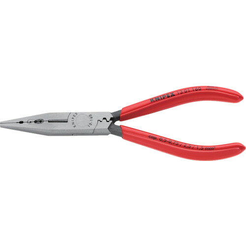 ■[ラジオペンチ]KNIPEX社 KNIPEX 電気技師用ラジオペンチ プラスチックハンドル 160mm 1301-160 1丁【446-7248】【代引不可商品】【メール便1個まで対象商品】