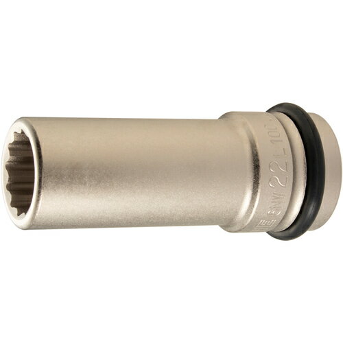 Socket Wrench - [インパクト用ソケット]TONE（株） TONE インパクト用ロングソケット（12角） 対辺寸法22mm 差込角19．0mm 6NW-22L100 1個【810-9661】