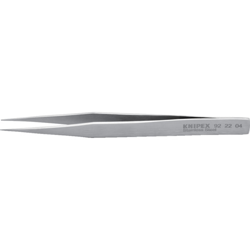 鑷子 - ■【3個までメール便で発送可能】[ステンレス製ピンセット]KNIPEX社　KNIPEX　9222−04　精密ピンセット　130MM　922204　1本【835-5157】【代引不可】