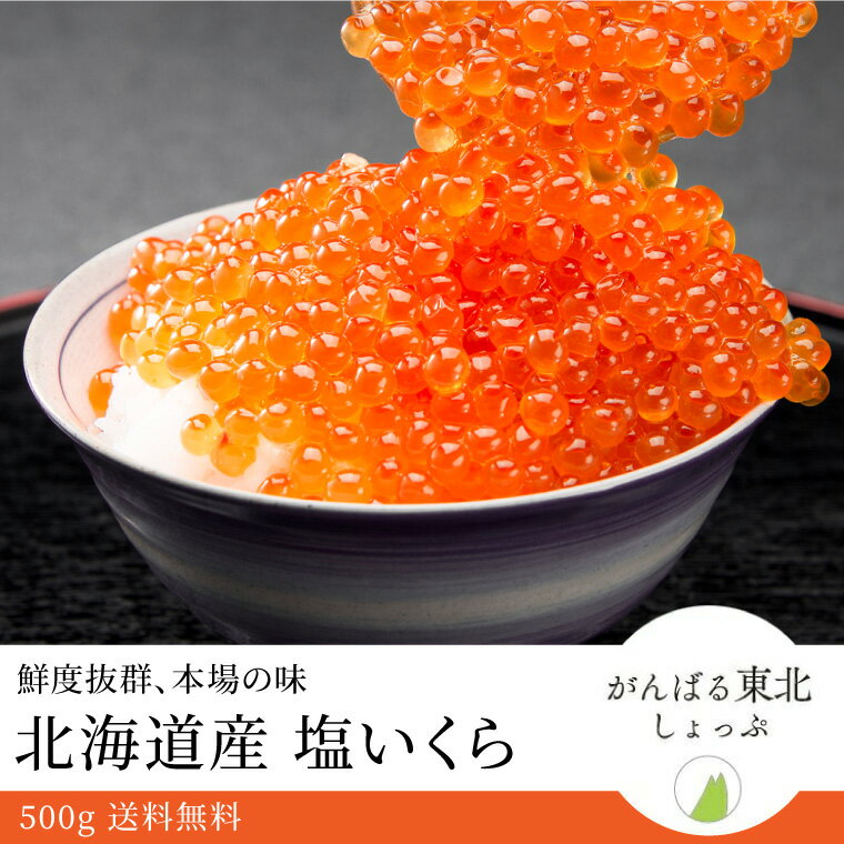 送料無料 北海道産 無添加 塩いくら 500g 秋鮭 魚卵 鮭...