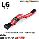 FretWraps Red/White FretWraps -World Flags- 【6弦ベース/7弦・8弦エレキギター用】 フレットラップは、スタジオ、セッションプレイヤーやタッピングの熱狂的なファンが持っておくべき、弦の振動を減少/ミュートするアクセサリーです。 不必要な倍音、共振をカットし、ミュートが必要となる様なレコーディング、ライブ、両手でのタッピングなど、様々なシチュエーションで不必要なストリング ノイズや共振を防ぎます。 ストラップを調整する事で、弦に掛かる力、減衰の具合を調整する事が出来ます。使用しないときは簡単にヘッドストックに移動。楽器に特別な改造をしたり、 特別な装置を用意する事無く、驚くほど簡単で効果的です。 ■LG(Large): 6-string basses &amp; 7 to 8-string guitars ※色合いはご覧いただく環境によって異なって見える場合がございます。