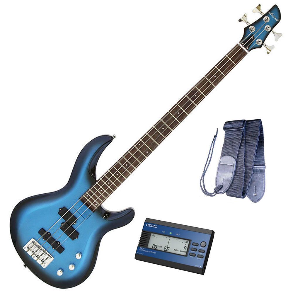 AriaProII エレキベース ベースギター IGB-STD MBS＋SEIKO SAT10L＋ギターストラップ