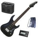 【土日限定ポイントUPセール!】【セイコーチューナー&アンプセット】AriaProII エレキギター MAC-STD MBK+SAT10B+ギターストラップ+A...