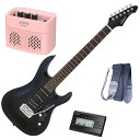 【土日限定ポイントUPセール!】【セイコーチューナー&アンプ&教則セット】AriaProII エレキギター MAC-STD MBK+SAT10B+ギターストラッ...