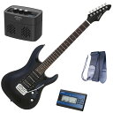 【セイコーチューナー&アンプ&教則セット】AriaProII エレキギター MAC-STD MBK+SAT10L+ギターストラップ+AG-05 BK+教則DVD