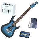 【セイコーチューナー&アンプ&教則セット】AriaProII エレキギター MAC-STD MBS+SAT10L+ギターストラップ+AG-05 WH+教則DVD