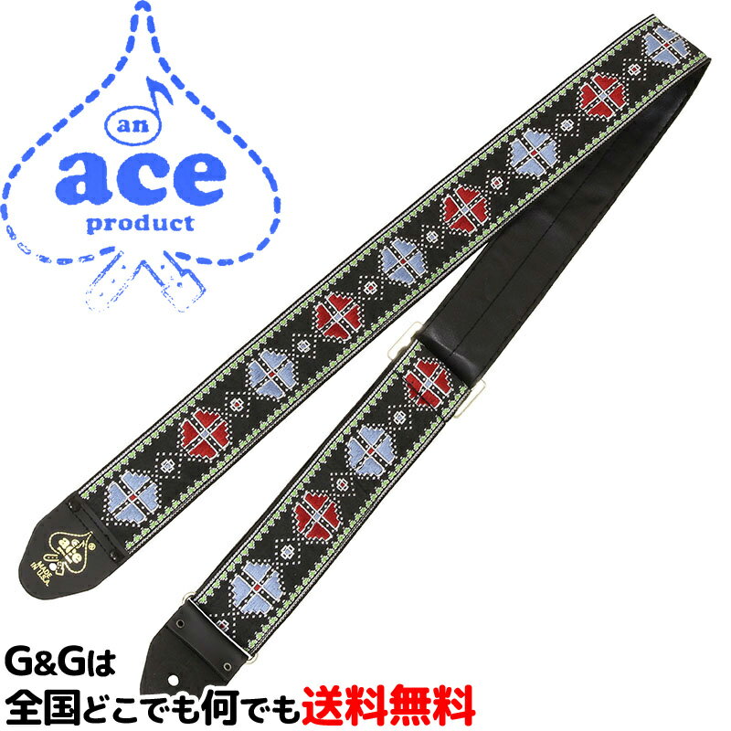 エースギターストラップ エースストラップのリイシューモデル ACE-12 -Crossroads- Ace Guitar Straps