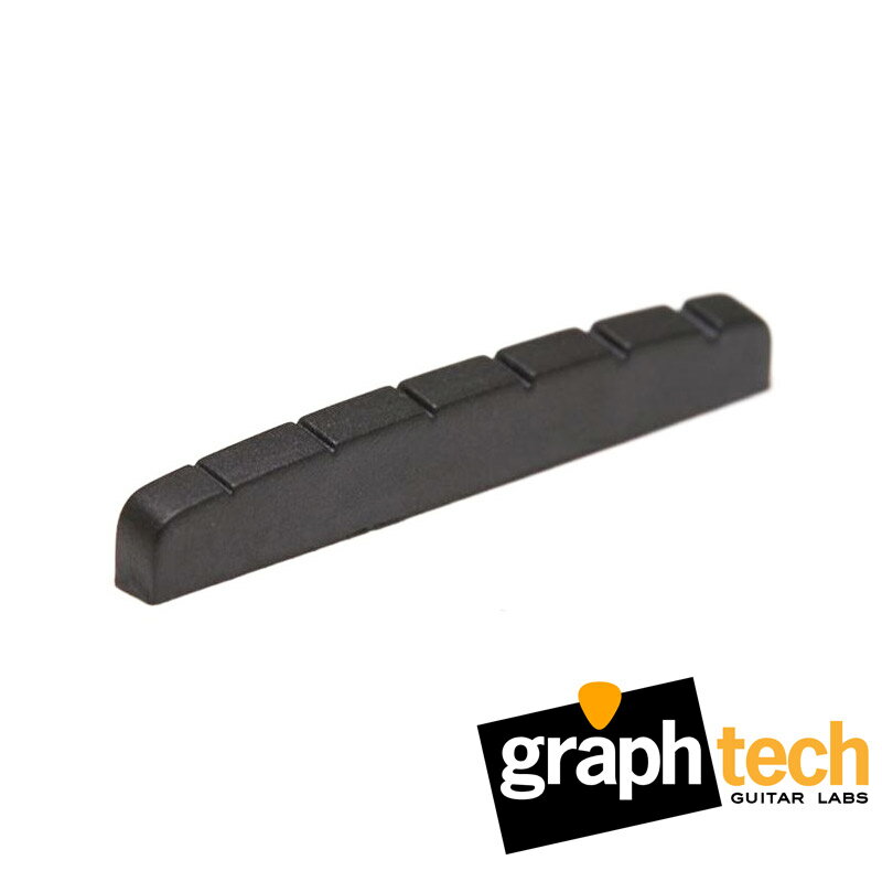 【ポイント8倍！期間限定】ギターパーツ グラフテック タスク ストラト用ナット＋リテイナーセット BLA..