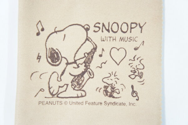 SNOOPY WITH MUSIC SCLOTH-SX:スヌーピーとサックス柄 エグゼクティブ・ラグ ...