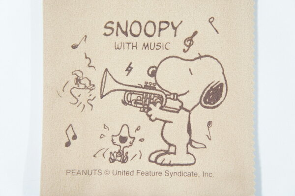 SNOOPY WITH MUSIC SCLOTH-TP:スヌーピーとトランペット柄 エグゼクティブ・ラグジュアリー・クロス 【送料無料】【smtb-KD】【RCP】：-p2