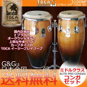 Toca Products Congasすべてのプレイヤーに幅広く演奏を楽しんでいただけるミドルクラスのElite Pro Series。ボディには徹底的に品質管理された2 プライのオークウッドが用いられ、音質、安定性ともに十分なコストパフォーマンスを発揮します。上質な牛皮ヘッドとカーブタイプのTOCA イージープレイフープの組み合わせは安定したチューニングを実現。11"Quinto( キント)、11-3/4"Conga( コンガ) サイズのセットは、様々なミュージックシーンに対応します。コンガ本体を取り付けるマウント部分が1 つのスクリューで安易に固定ができ、安定性の高いダブルレッグタイプのスタンドが付属します。【サイズ】キント：11" × D : 28"コンガ：11-3/4" × D : 28"