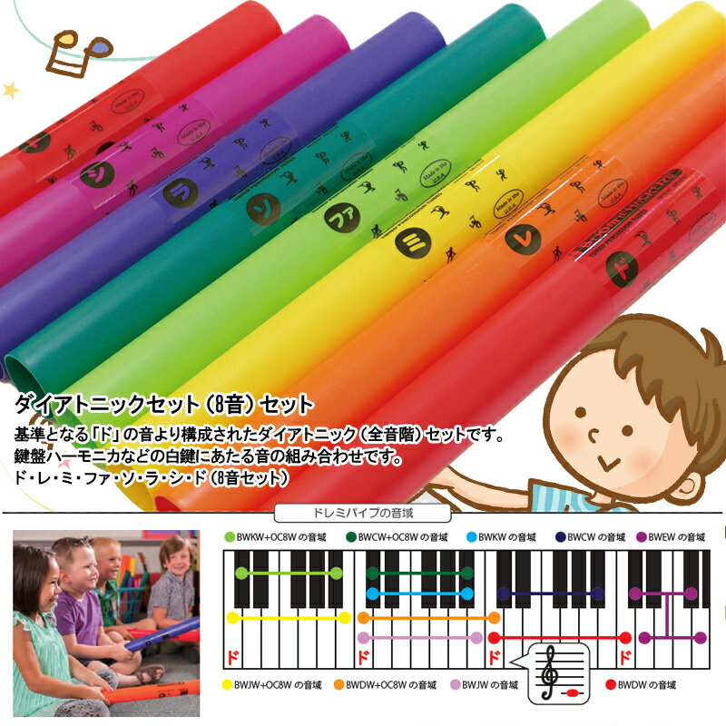 人気ショップが最安値挑戦 ドレミパイプ Boomwhackers Bwdw 3セット Oc8w Bwmp Bag ダイアトニック 8本 3セット オクタベータ トートバック ドレミファソラシドの基本セット ピアノの白鍵の音 ブームワッカー Elearning Mammographyed Com