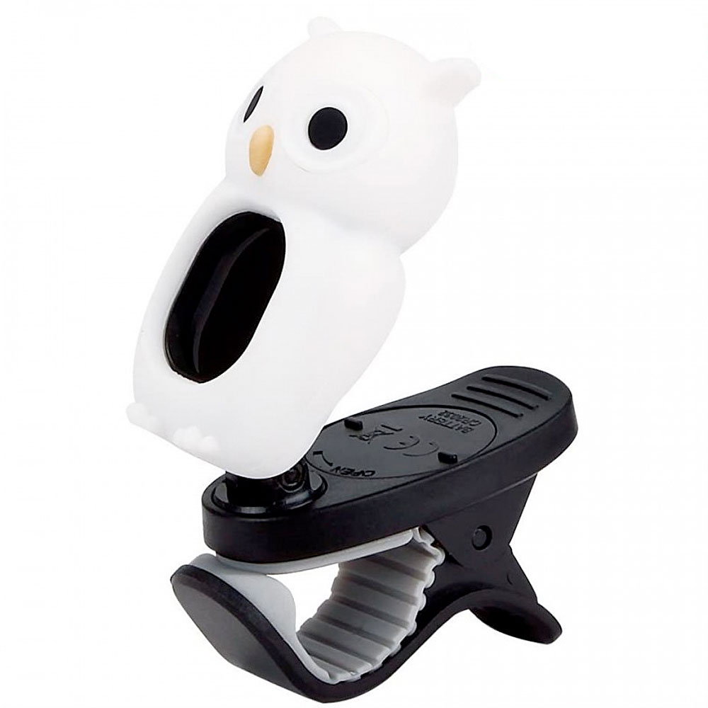 『シンプルイズベスト』SWIFF AUDIO社のとっても可愛いカートゥーンクリップチューナー。 ±1セントの測定精度で正確且つ簡単にピッチを測定することができます。 また、ピッチが合った際にバックライトの色が変化するというシンプル構造が大変使いやすく、 幅広いジャンルの楽器の演奏者に愛されております。 ・チューナー本体をギターヘッドに取り付け、背面の電源ボタンを押すだけ。 チューナー本体は左右に270度、前後90度の角度調整が可能。自由に角度がセット出来るのは大変便利です。 【特徴】 チューニングモード：クロマチック、ギター、ベース、バイオリン、ウクレレ チューニングレンジ：A0(27.5Hz)-C8(4186Hz) チューニング精度：+-1cent バッテリーCR2032 Lithium Battery サイズ：66*26*95mm(with Clip) 重量：55g 付属品：日本語取り扱い説明書　保証証：6か月　動作確認用電池