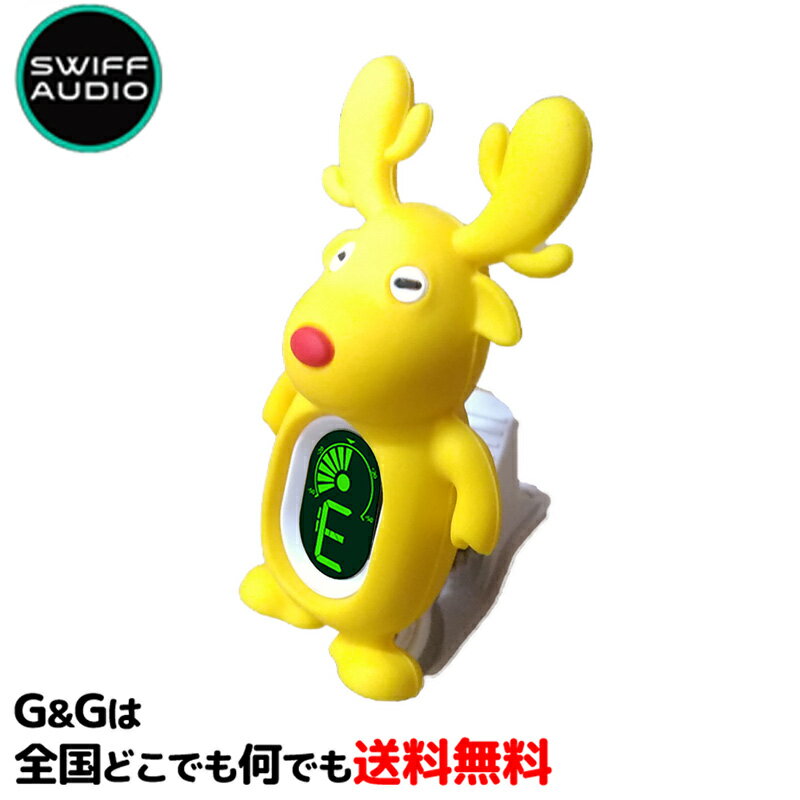 クリップチューナー ギター ウクレレ 弦楽器用かわいいチューナー SWIFF AUDIO CLIP TUNER A7 トナカイ DEER TUNER Y…