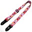 【ポイント10倍！5/6まで】ペリーズ ウクレレストラップ Perri's FWS15-7130 リーフ＆パイナップル柄 ピンク 1.5inch FABRIC UKULELE STRAP - PINK LEAVES 【RCP】 spslst