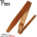 ペリーズ ギター ストラップ ライトブラウン Perri 039 s 2.5 BASEBALL LEATHER GUITAR STRAP SUNFLOWER SP25S-7164 spslst