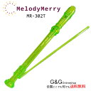 プラスチック製 ソプラノリコーダー スケルトンリコーダー MelodyMerry メロディーメリー MR-302T GRN GREEN グリーン 黄緑 透明グリー..