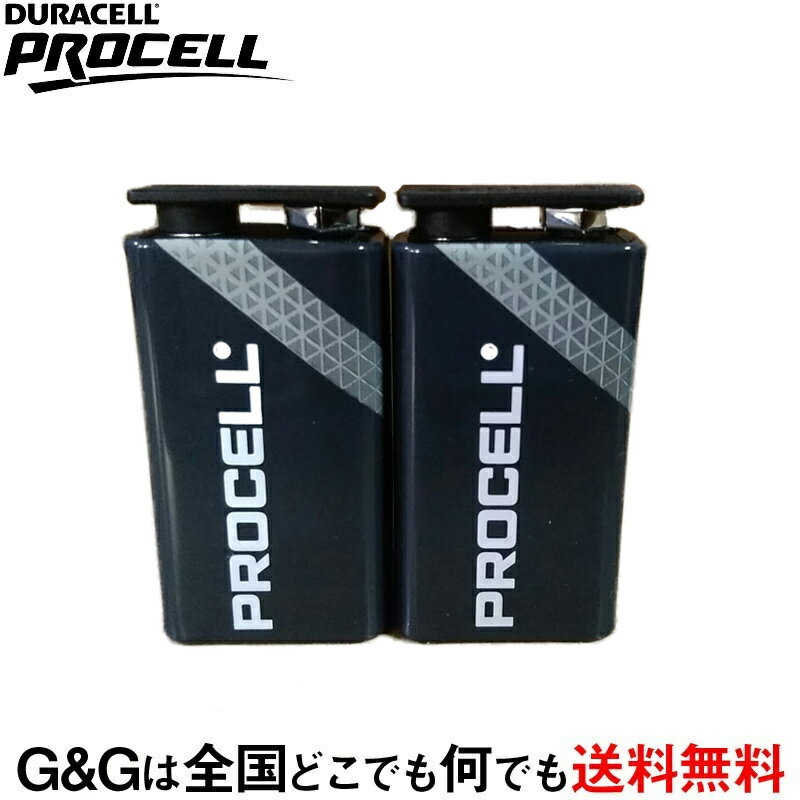 【2 Set】Duracell Procell 9V形 アルカリ乾電池 006P 2個セット