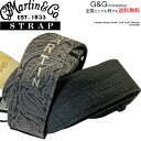 マーチン マーティン ギター ストラップ ブラック 黒色 デニム Martin Denim Strap Scroll and Leaf Pattern 18A0109