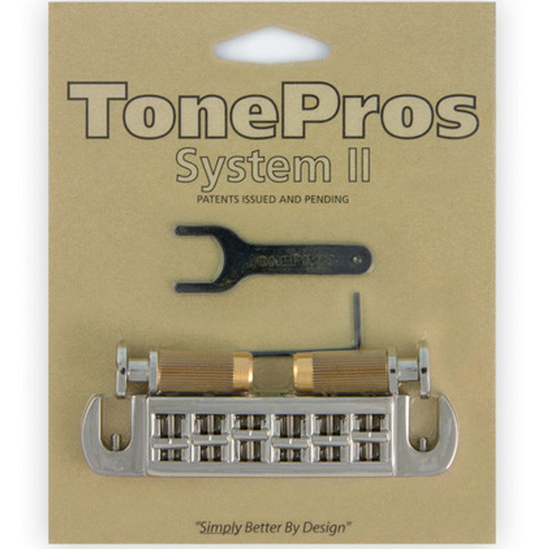 【ポイントUP】TonePros ラップアラウンドブリッジ AVT2M-N ニッケル Wraparound Set w/MSPRS Locking Studs