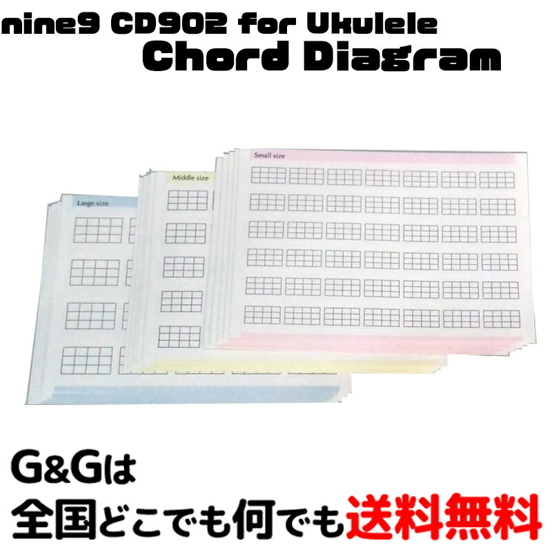 【ポイント10倍！マラソン期間限定】コードダイアグラムシール Ukulele Chord diagram CD902