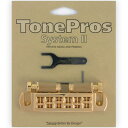 TonePros ブリッジ AVT2G-G ゴールド Wraparound Set w/SS1 Locking Studs for Gibson