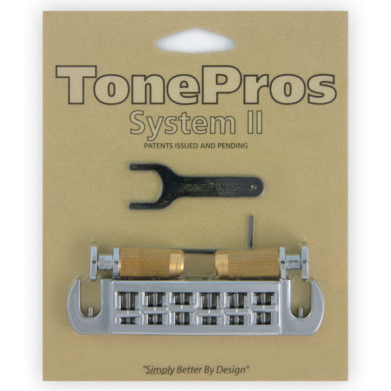 TonePros ブリッジ AVT2P-C クローム Wraparound Set w/SPRS2 Locking Studs for PRS